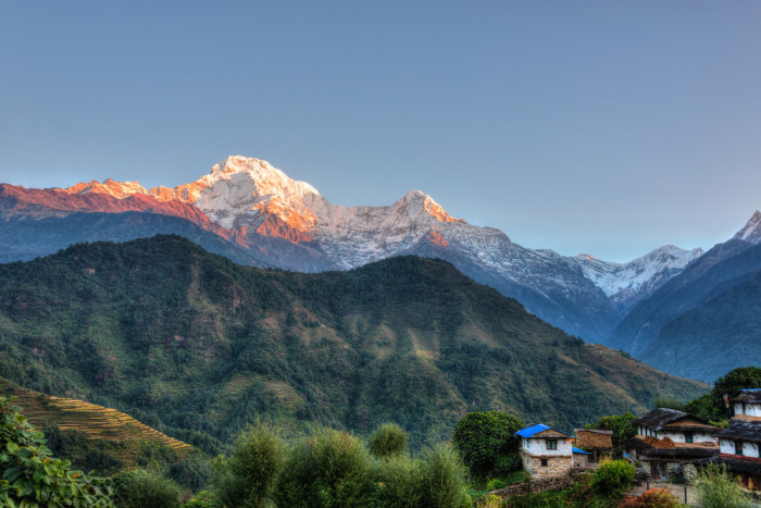 Ghandruk village in the Annapurna region, Nepal, HDR photography