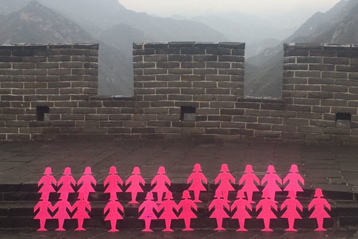 Great Wall of China 2016 mini field of women.